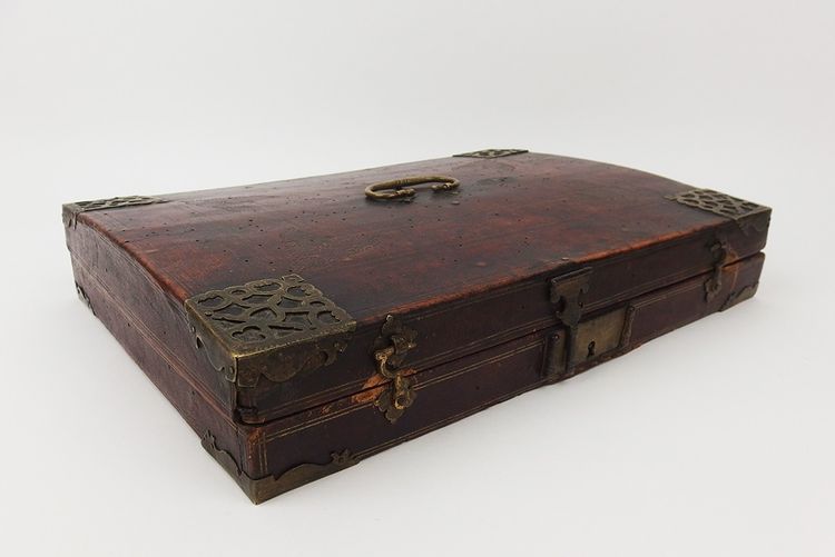 18th-century leather travel writing case