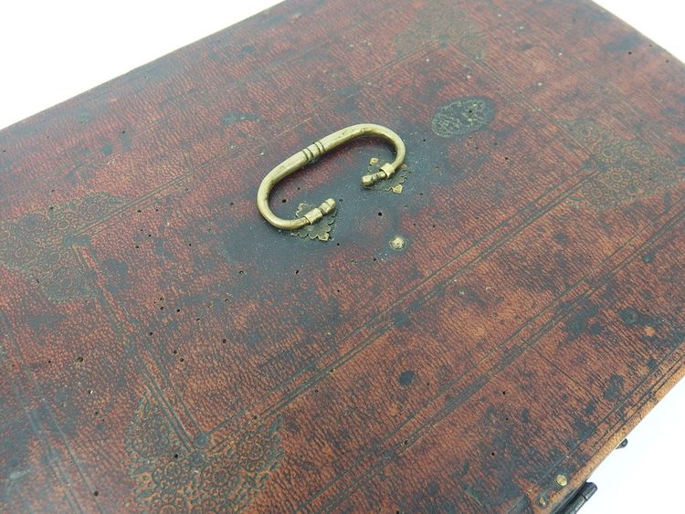 18th-century leather travel writing case