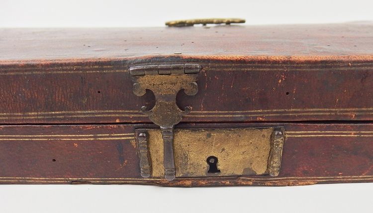 18th-century leather travel writing case