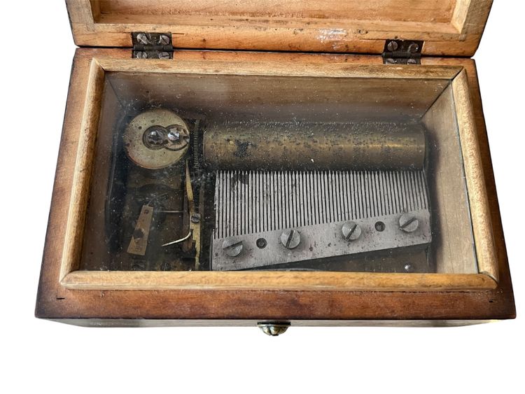 MUSIC BOX - CYLINDER - 3 TUNES - FRANCE - 19TH CENTURY