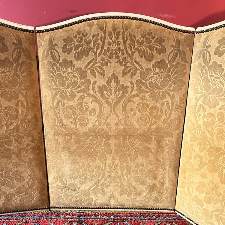 Wohnzimmer-Paravent aus geprägten Samt