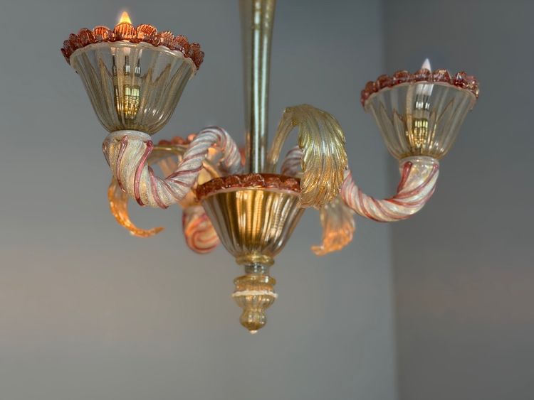 Small Venetian chandelier in Murano glass, circa 1940