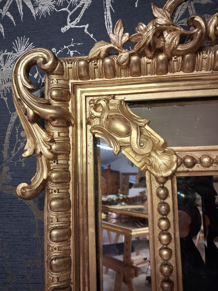 19th-Century Mirror with Glazing Beads, 154 x 97
