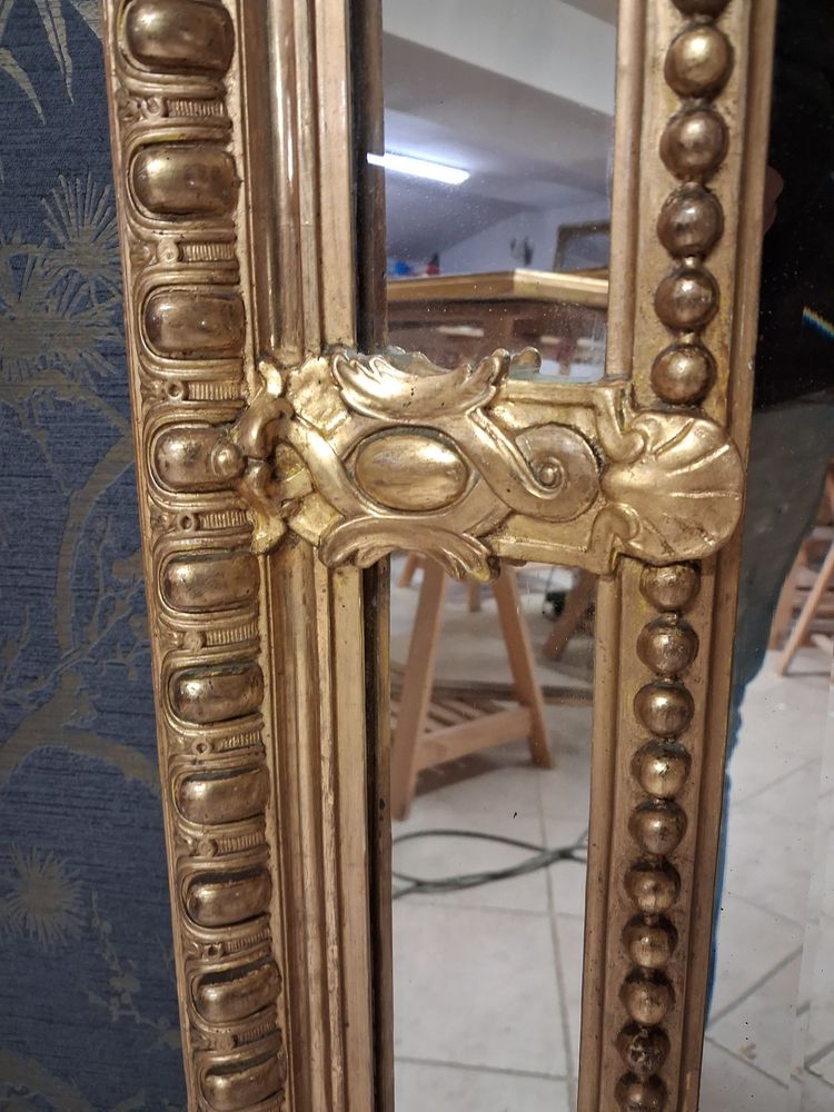 19th-Century Mirror with Glazing Beads, 154 x 97