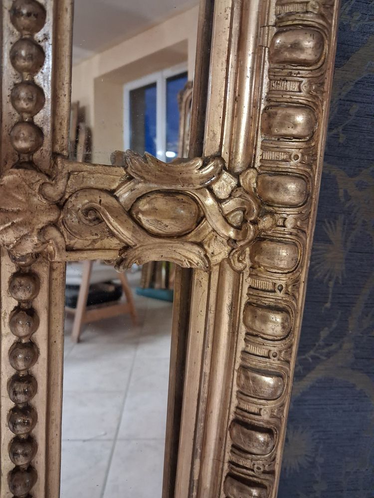 19th-Century Mirror with Glazing Beads, 154 x 97