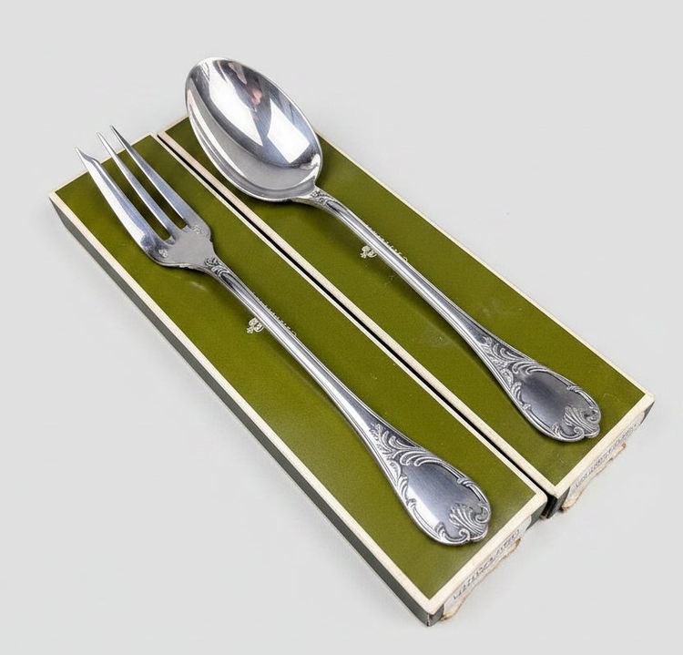 Christofle, Marly-style silver-plated serving set