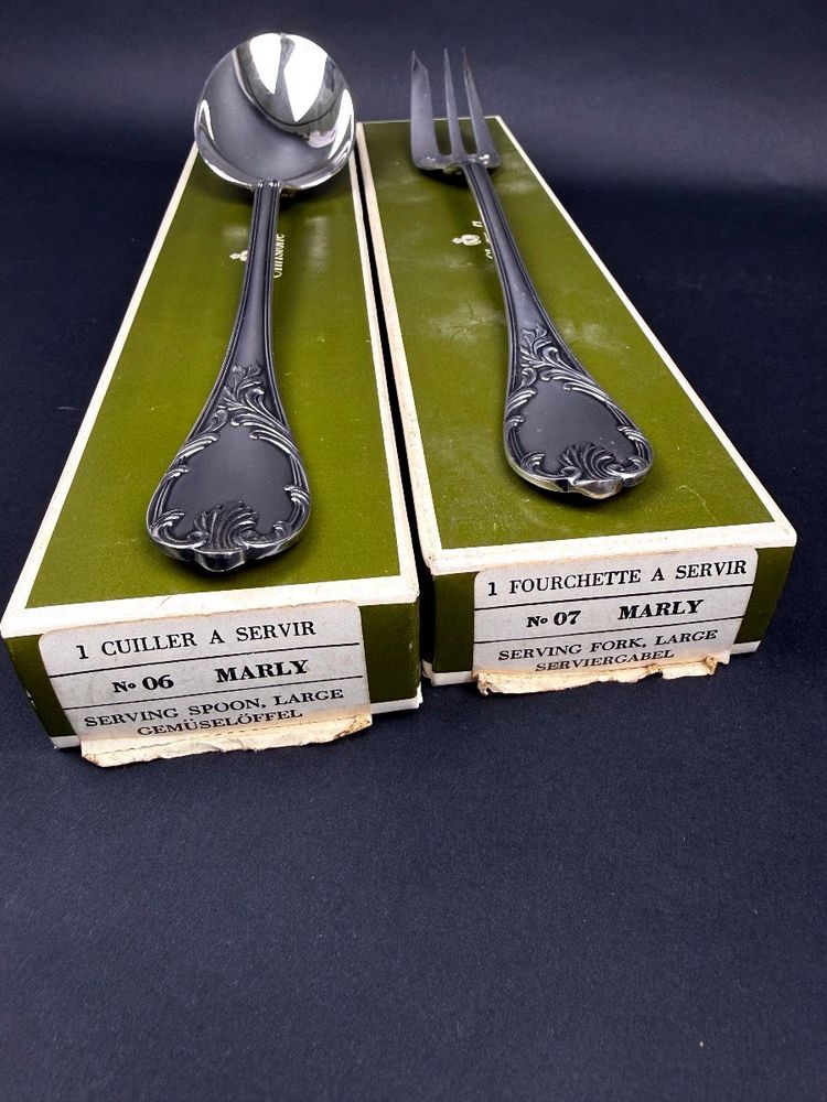Christofle, Marly-style silver-plated serving set