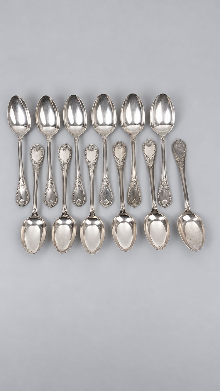 Christofle Marly – 12 silver-plated teaspoons with a gift box