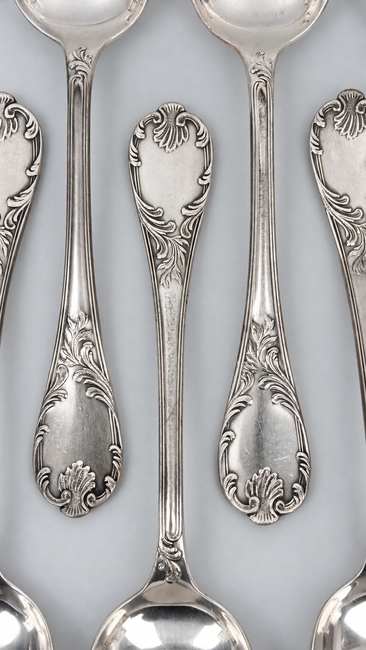 Christofle Marly – 12 silver-plated teaspoons with a gift box