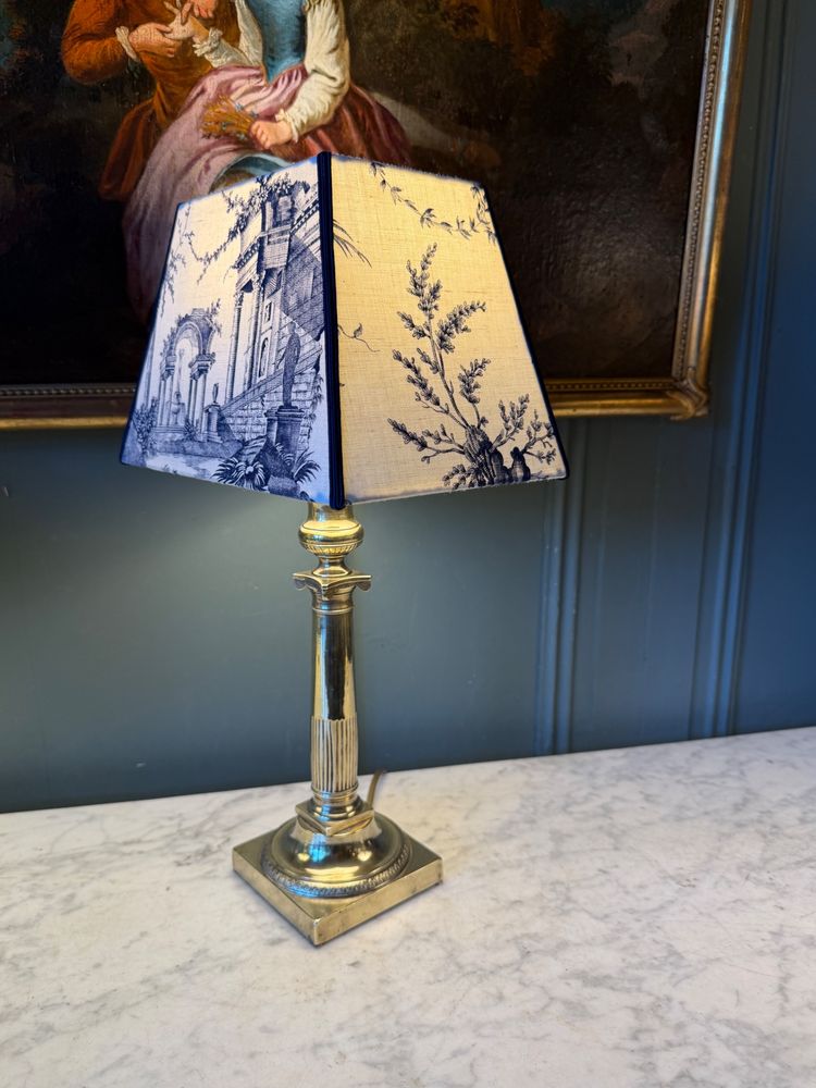 Empire-style bronze lamp, height 45 cm