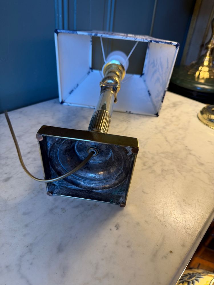 Empire-style bronze lamp, height 45 cm