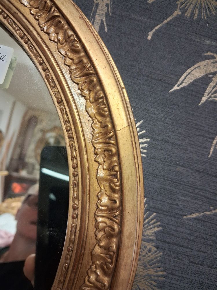 Miroir Oval époque XIX 43 x 37
