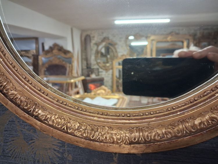 Miroir Oval époque XIX 43 x 37