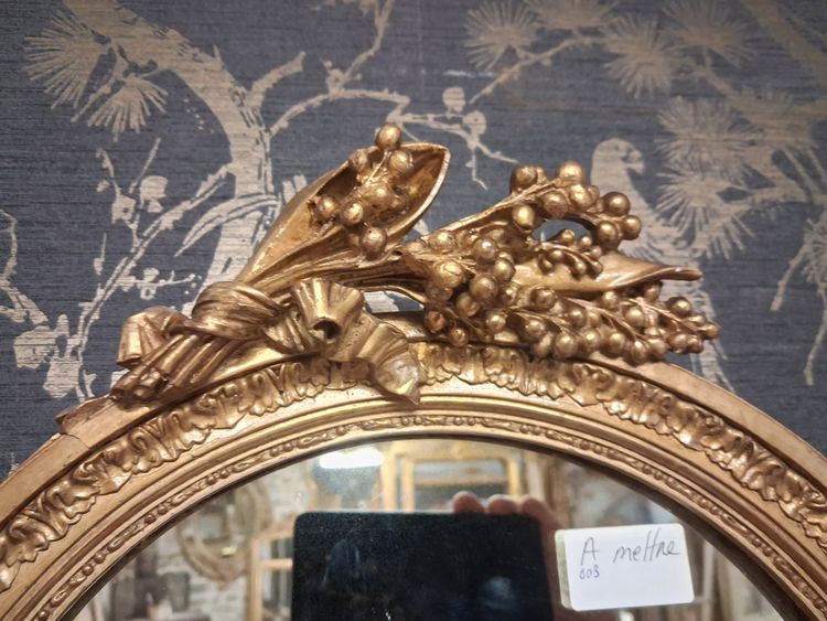 Miroir Oval époque XIX 43 x 37