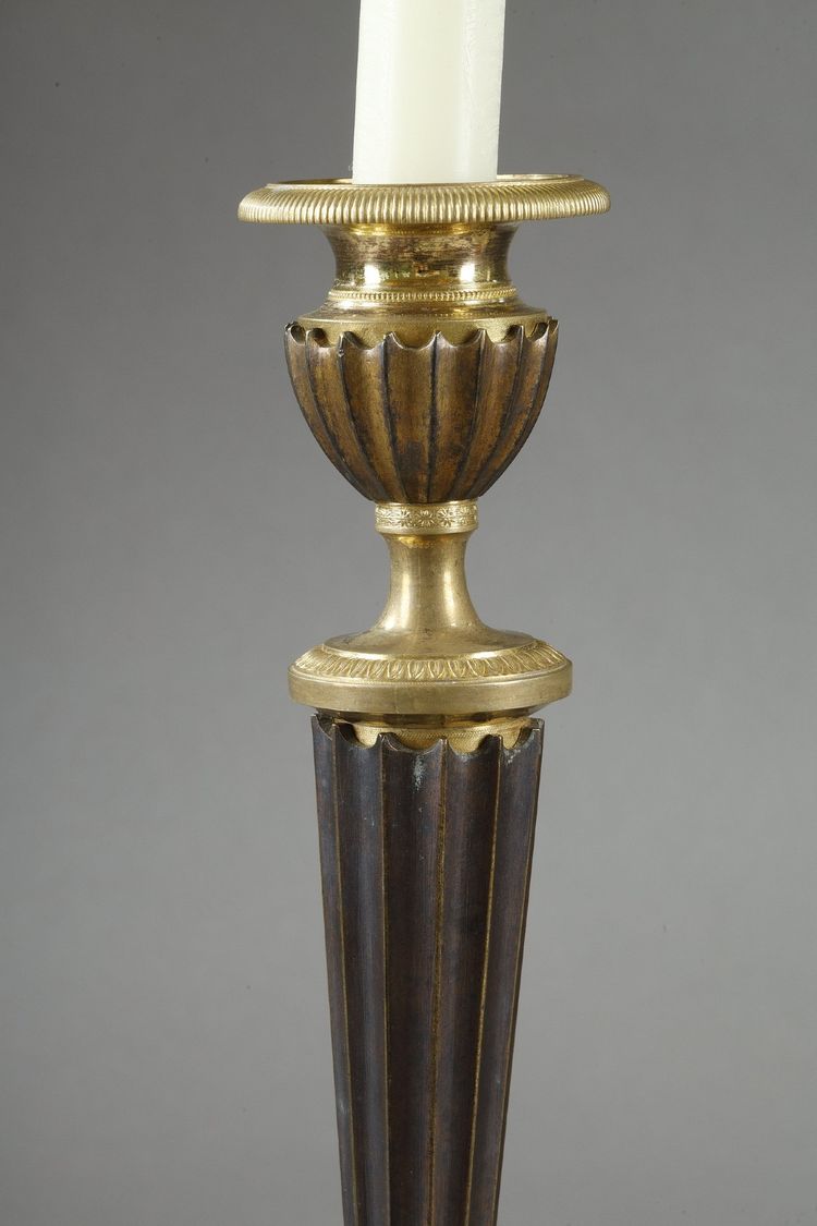 Coppia di candelieri dell'epoca imperiale