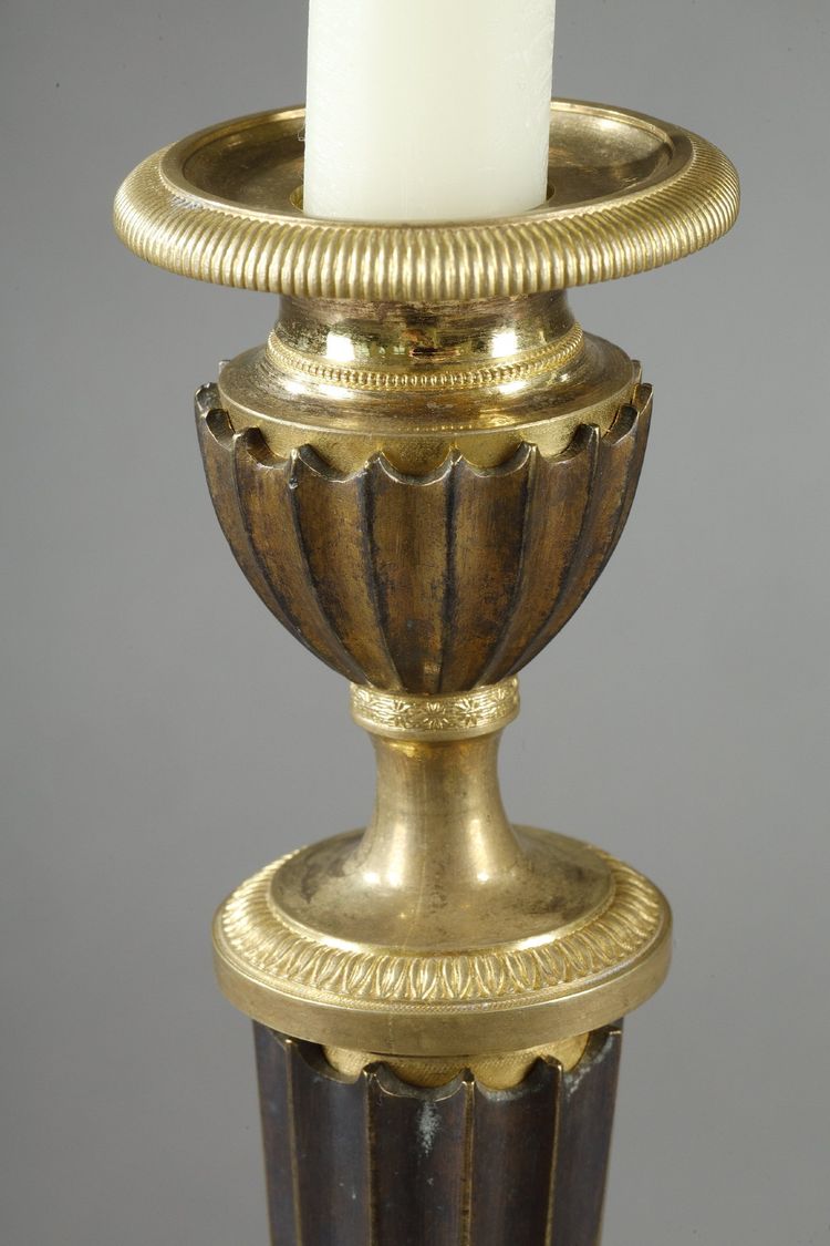 Coppia di candelieri dell'epoca imperiale