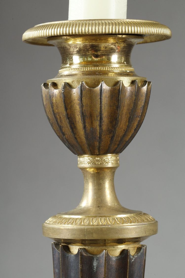 Coppia di candelieri dell'epoca imperiale
