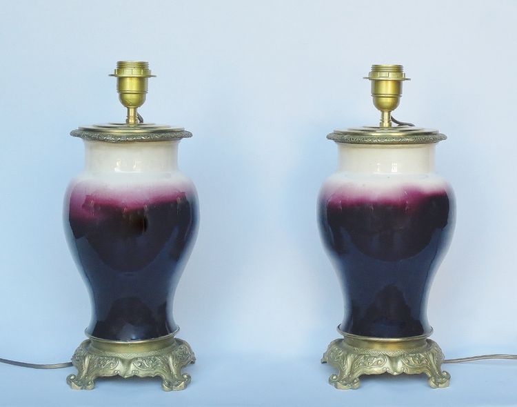 Coppia di lampade, XIX secolo.