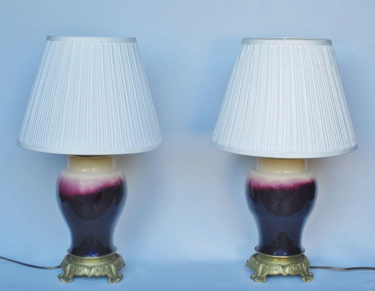 Coppia di lampade, XIX secolo.