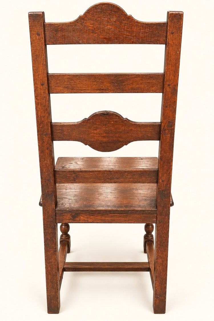 Suite de 8 Chaises Rustiques Style Henri II Chêne Sculpté