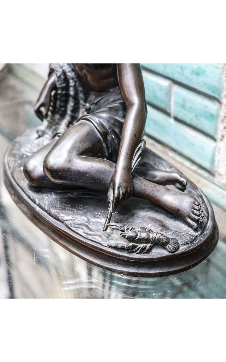 Neapolitan Lobster Fisherman, bronze