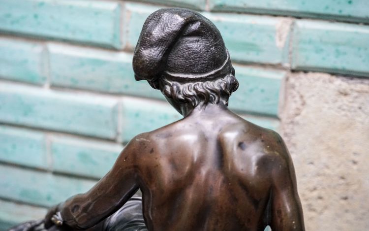 Neapolitan Lobster Fisherman, bronze