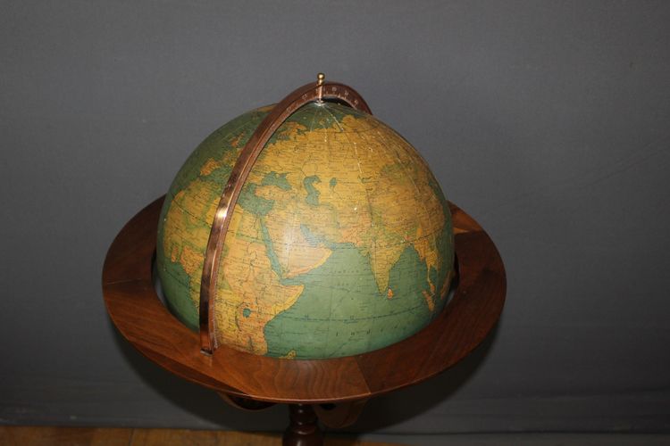 Globe Terrestre de Parquet , Mc Nally USA , XXe