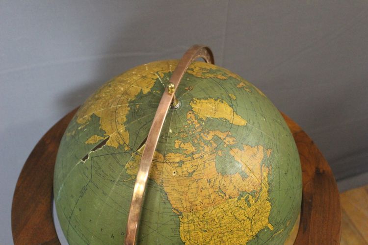 Globe Terrestre de Parquet , Mc Nally USA , XXe