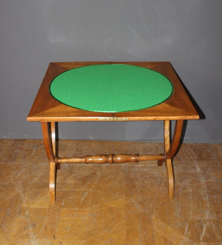 19th-Century Charles X Game Table in Ash