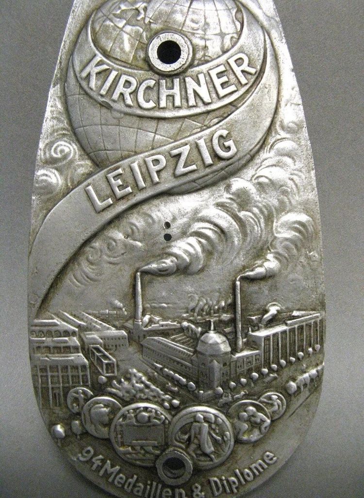 Plaque publicitaire de Machine Industrielle KIRCHNER Leipzig 1878. Travail du bois - scieries .