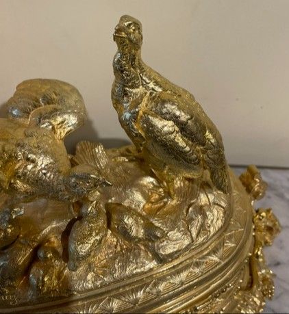 gilded bronze tabletop planter