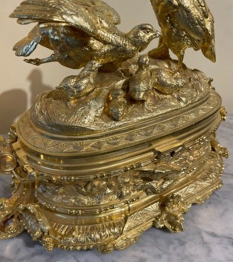 gilded bronze tabletop planter