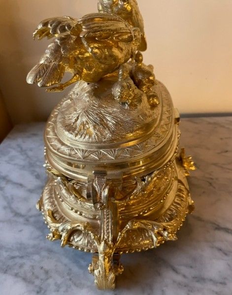 gilded bronze tabletop planter