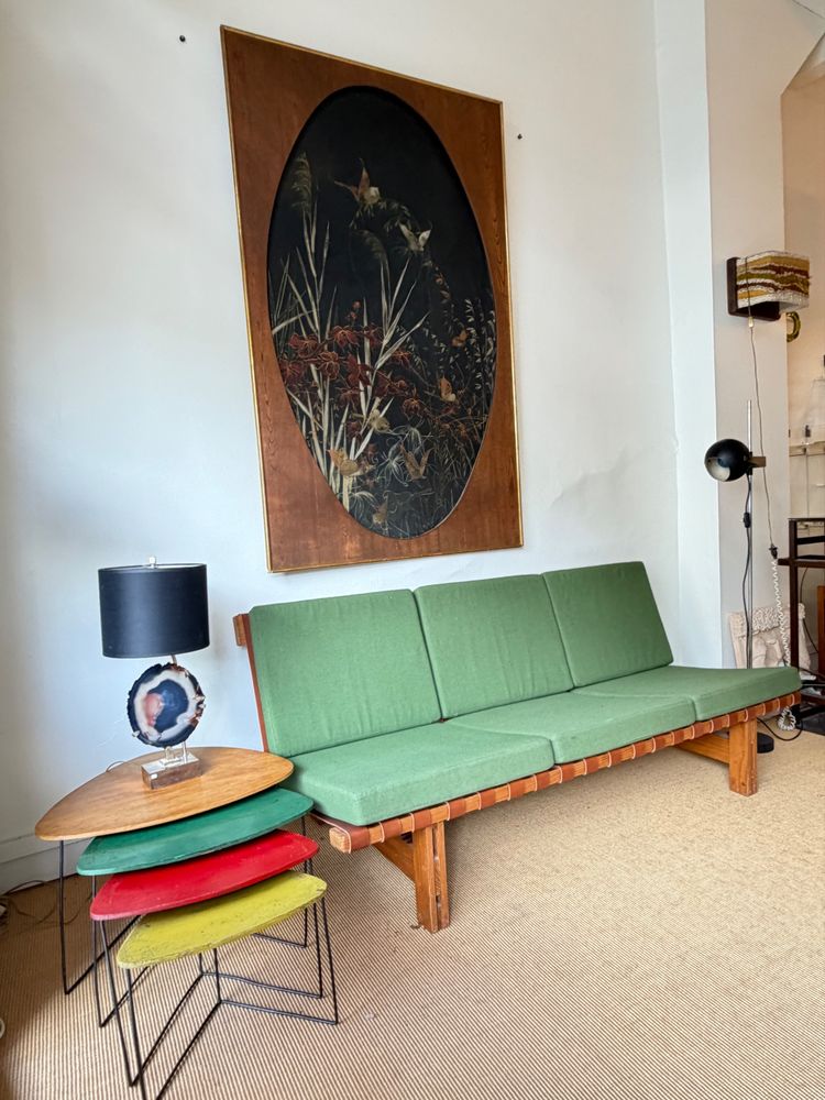 BENCH BY BORGE MOGENSEN FOR STOLEFABRIK, DENMARK, CIRCA 1960.