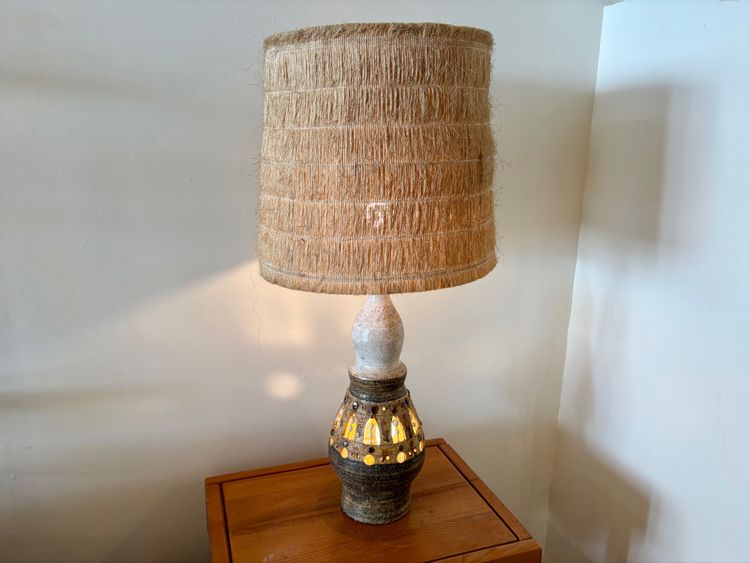 CERAMIC LAMP BY GEORGES PELLETIER.