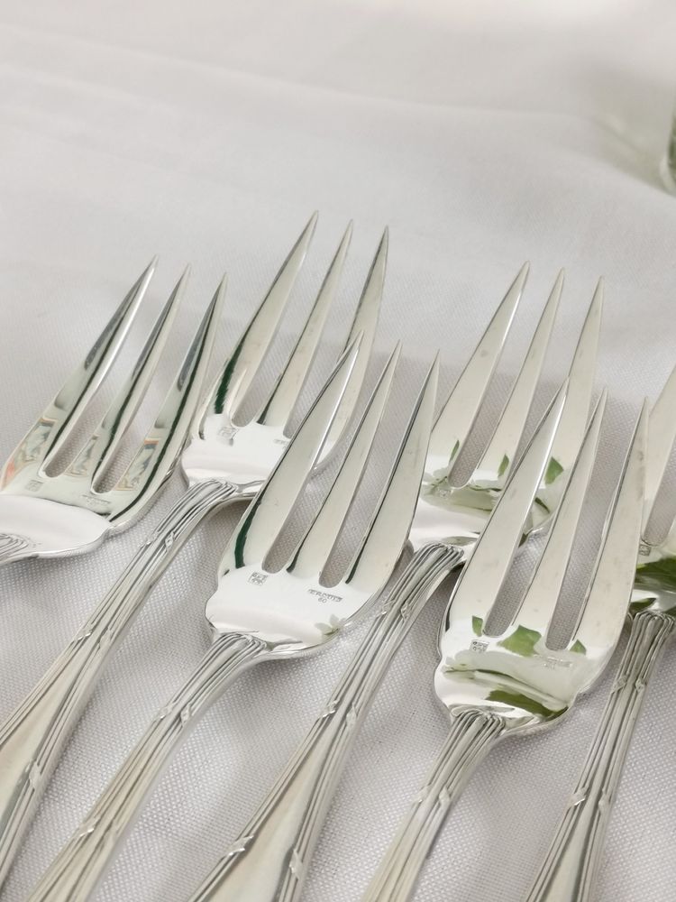 Ercuis Trianon "Poisson" Silver-Plated 26-Piece Tableware Set