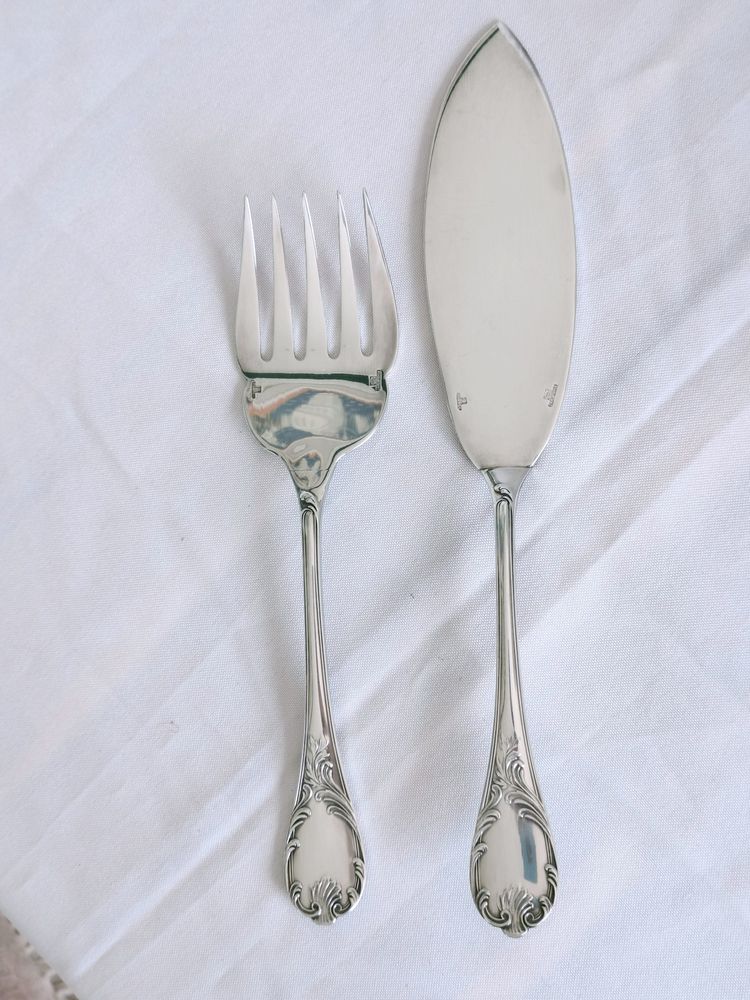 Christofle Marly Silver-Plated Fish Serving Set 