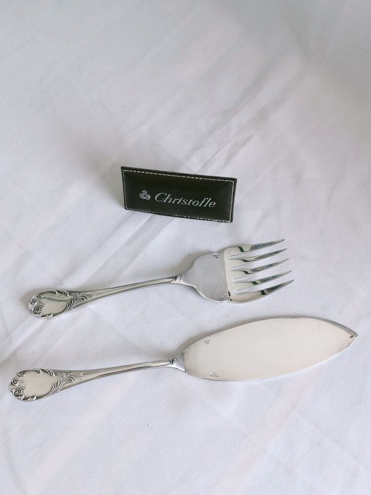 Christofle Marly Silver-Plated Fish Serving Set 