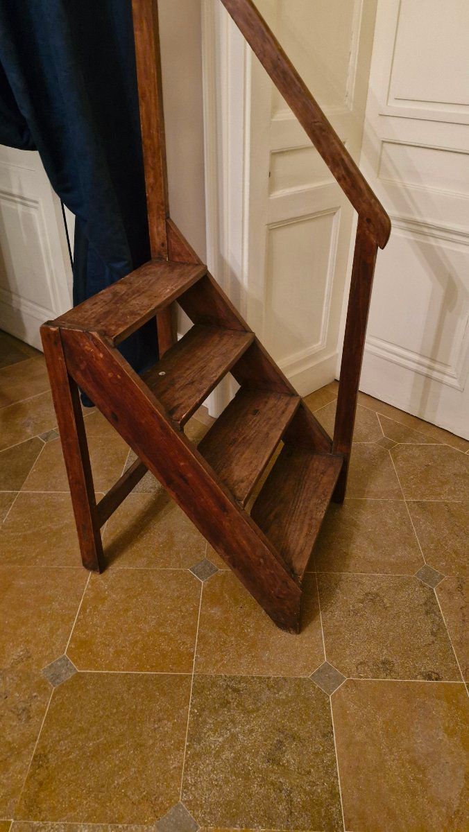 19th-Century Library Step Ladder