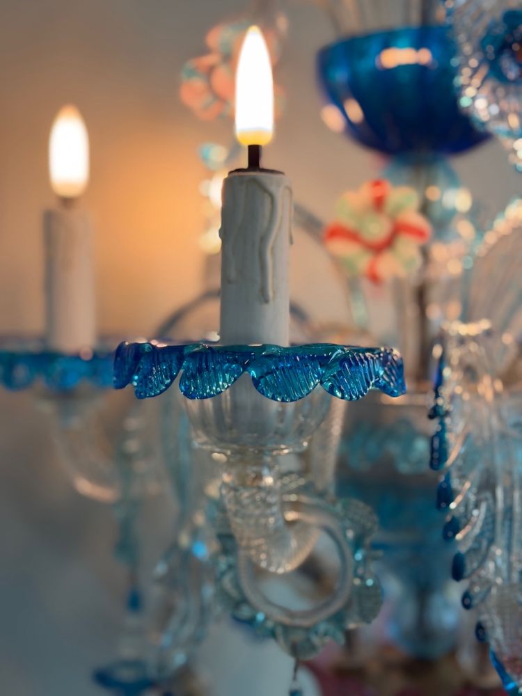 Venetian girandole in multicolored Murano glass, circa 1920