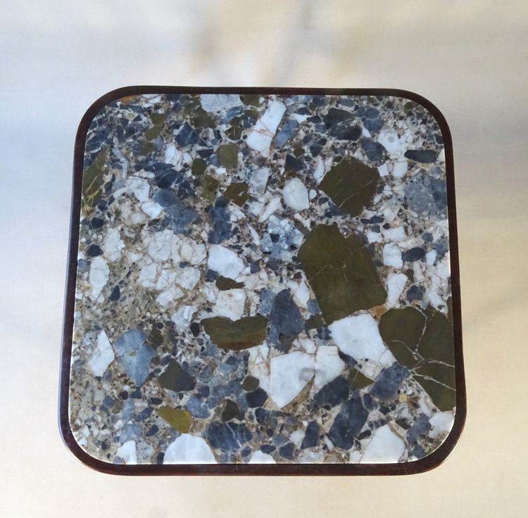 Table d'appoint THONET N°9205 de 1910 avec marbre d'origine.