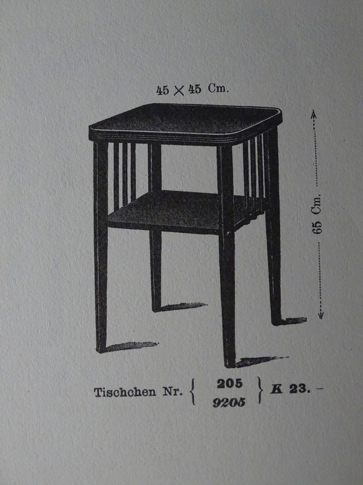 Table d'appoint THONET N°9205 de 1910 avec marbre d'origine.