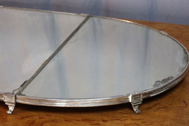Großer Tischschirm aus versilberter Bronze, 19. Jahrhundert