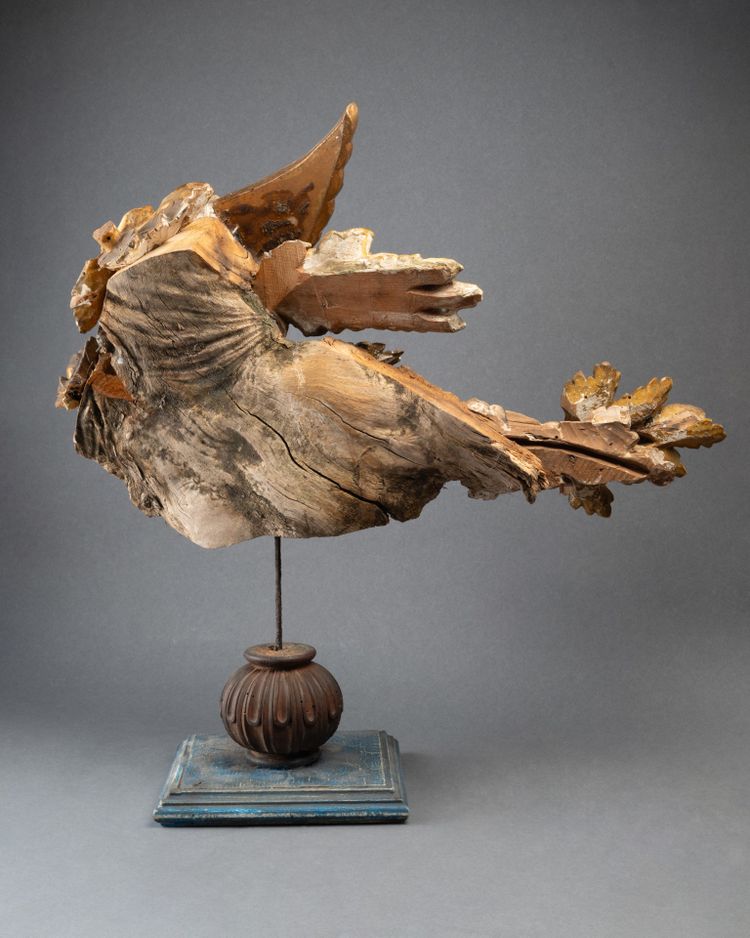 Sculpture de poisson en bois, XXIe siècle