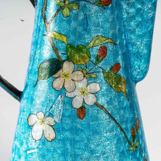 Japanese Enamel Teapot Late 19th Century