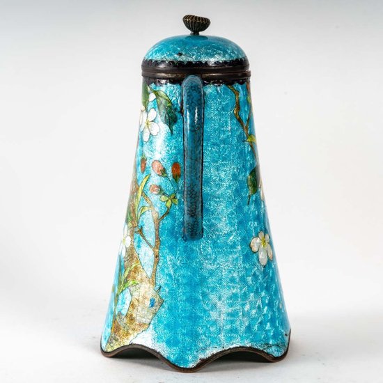 Japanese Enamel Teapot Late 19th Century