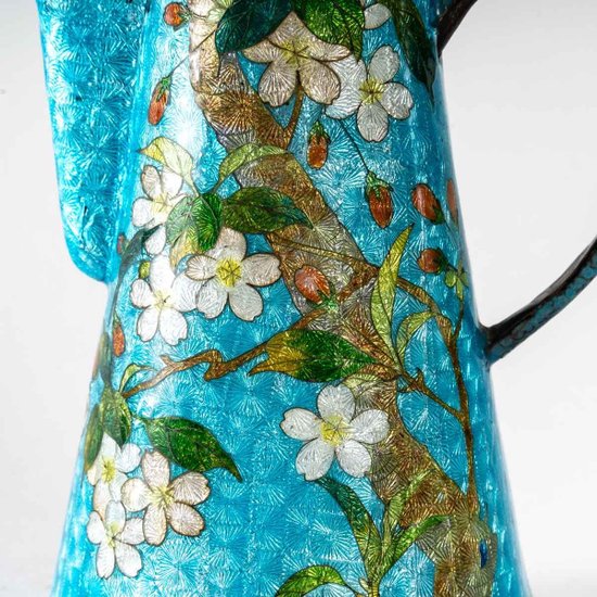 Japanese Enamel Teapot Late 19th Century