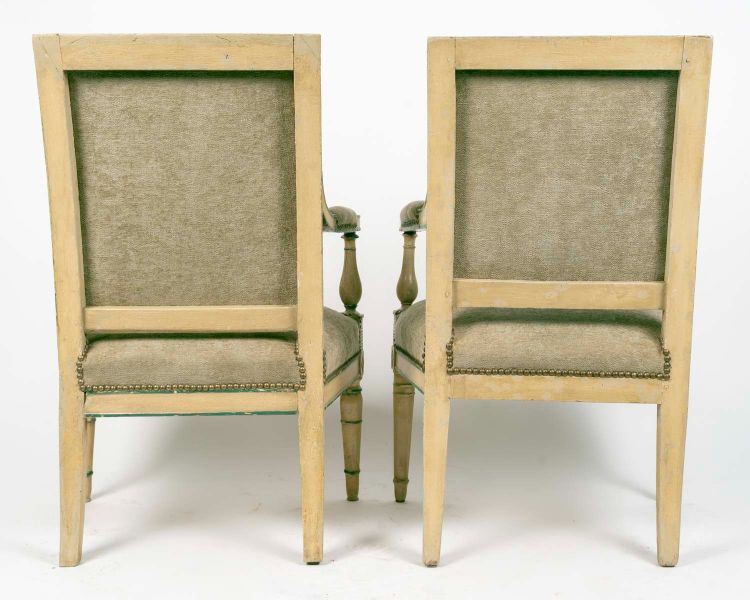 Paire de fauteuils Directoire en bois laqué – Début XIXe siècle