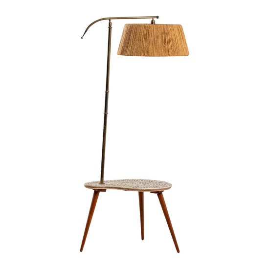 Lampadaire à tablette français des années 1960