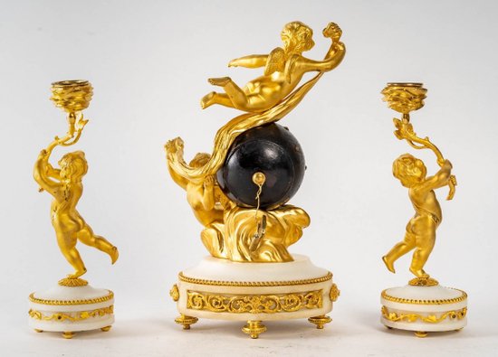 Gilded Bronze Miniature Mantel Trim Late 19th Century